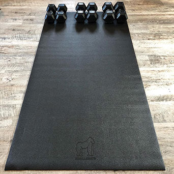 Gorilla Mats Premium Extra Large Exercise Mat – 10' x 4' x 1/4 Ultra  Durable, Non-Slip, Workout Mat for Instant Home Gym Flooring – Works Great  on