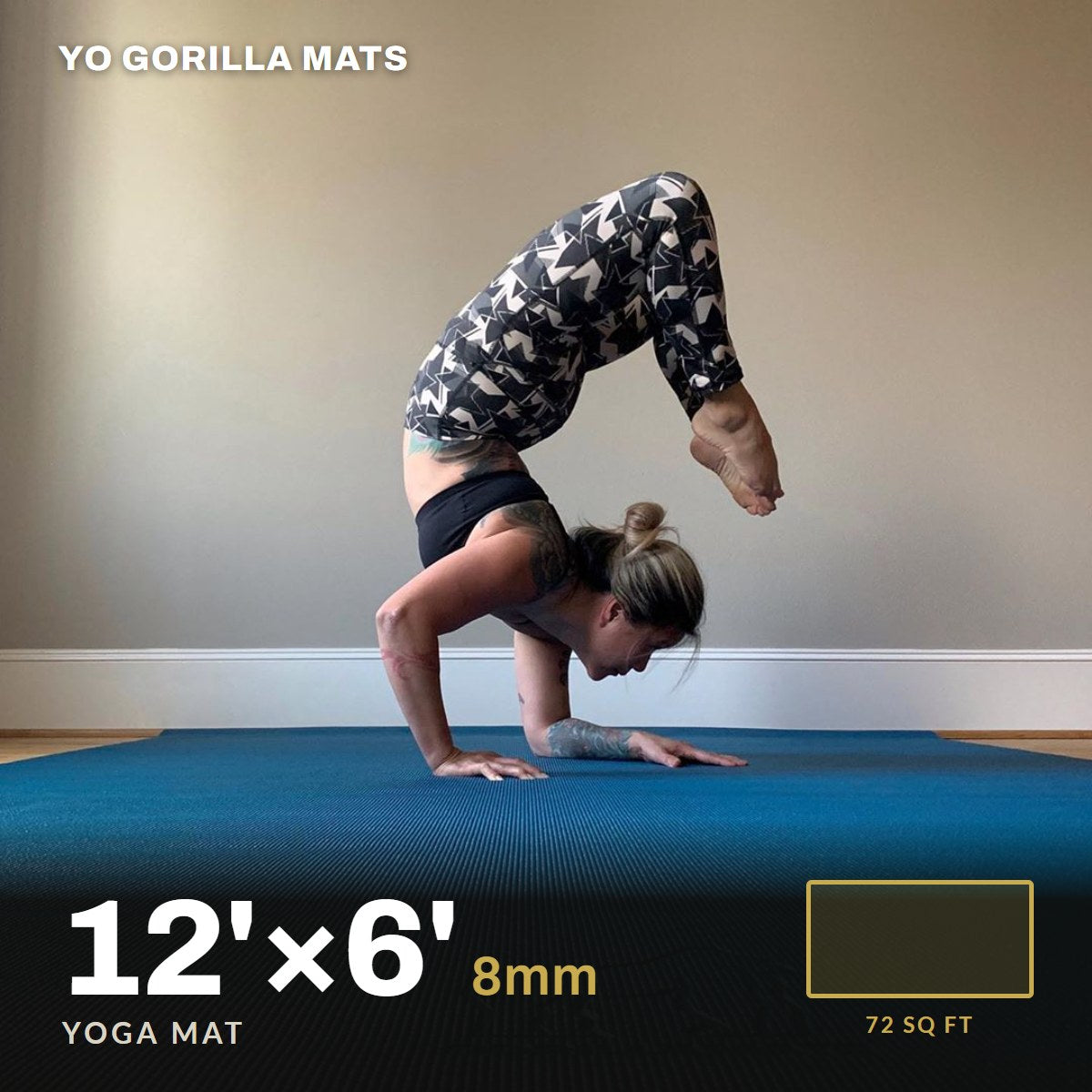 Yo Gorilla Mats 12' x 6' yoga mat, 8mm thick