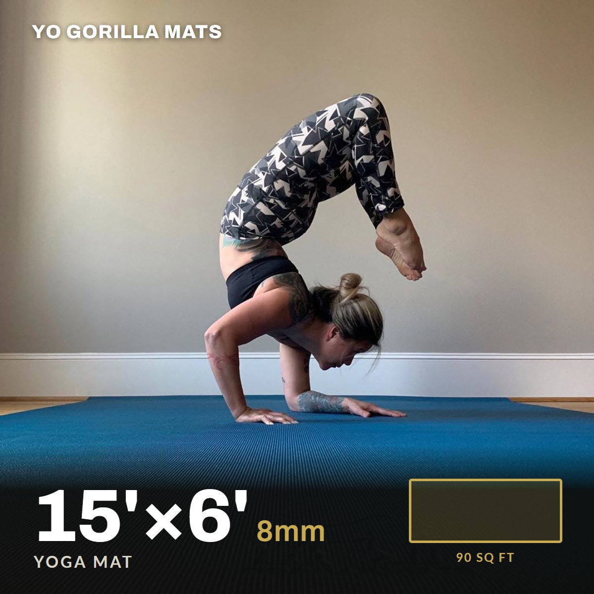 Yo Gorilla Mats 15' x 6' yoga mat, 8mm thick