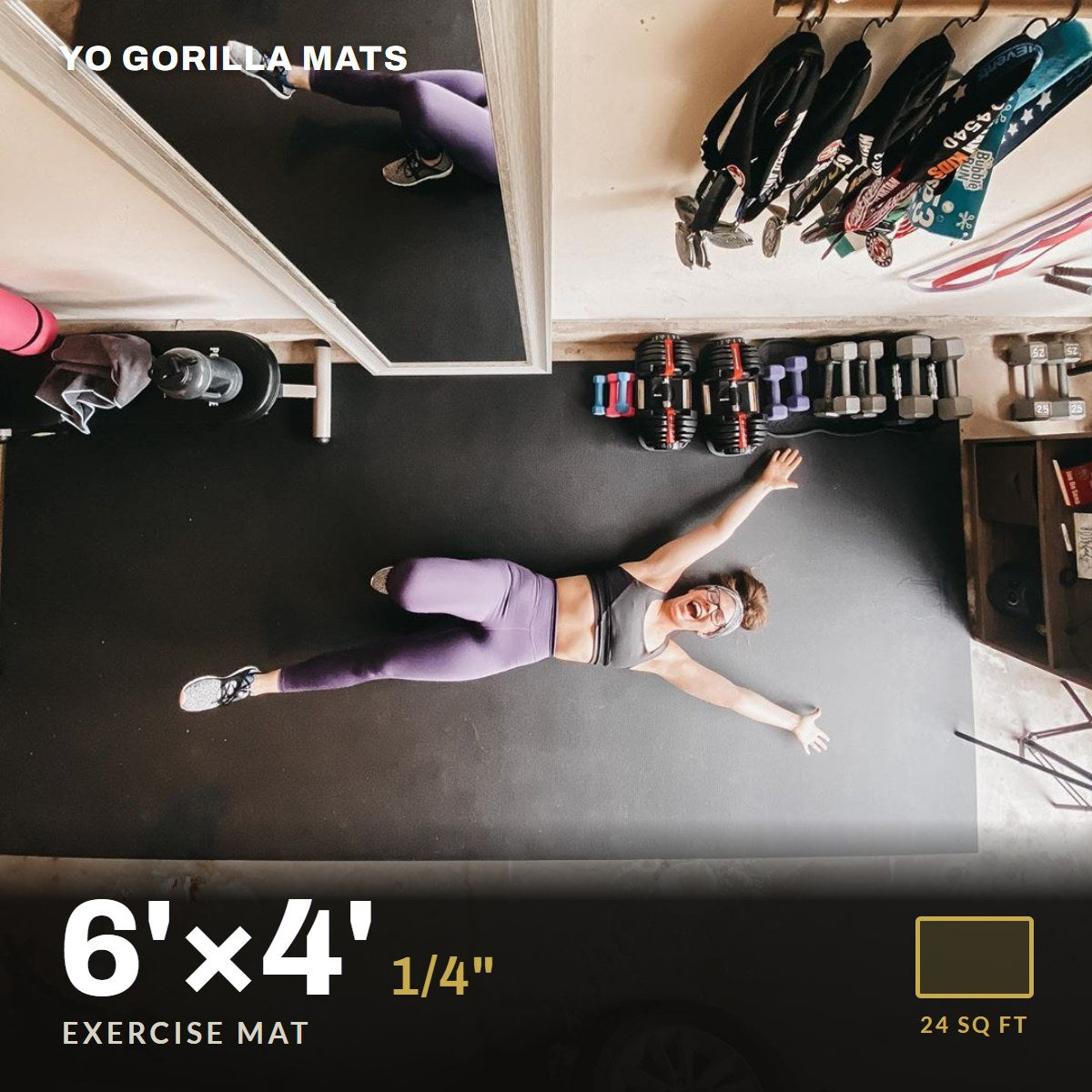 Yo Gorilla Mats 6' x 4' exercise mat, 1/4" thick
